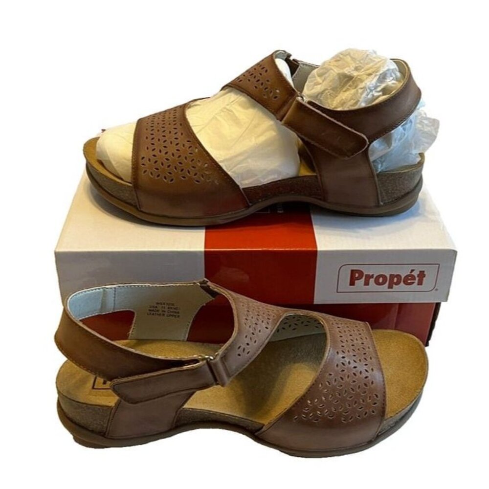 NWT Propét Phoebe WSX103L Brown Orthopedic Walker Sandal Sz. 11 Boho‎ Comfort